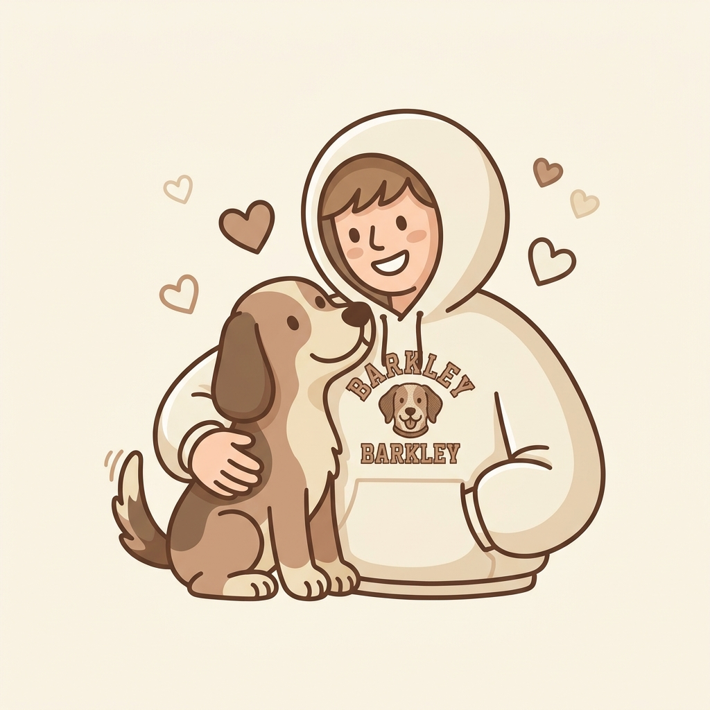 Step 3 illustration: wear your custom pet hoodie
